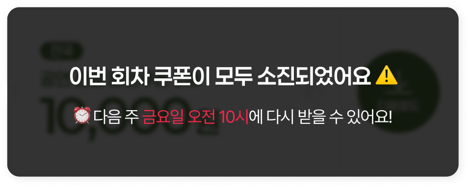 전국 공연 할인쿠폰 소진